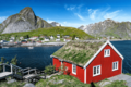 Rotes Haus auf den Lofoten